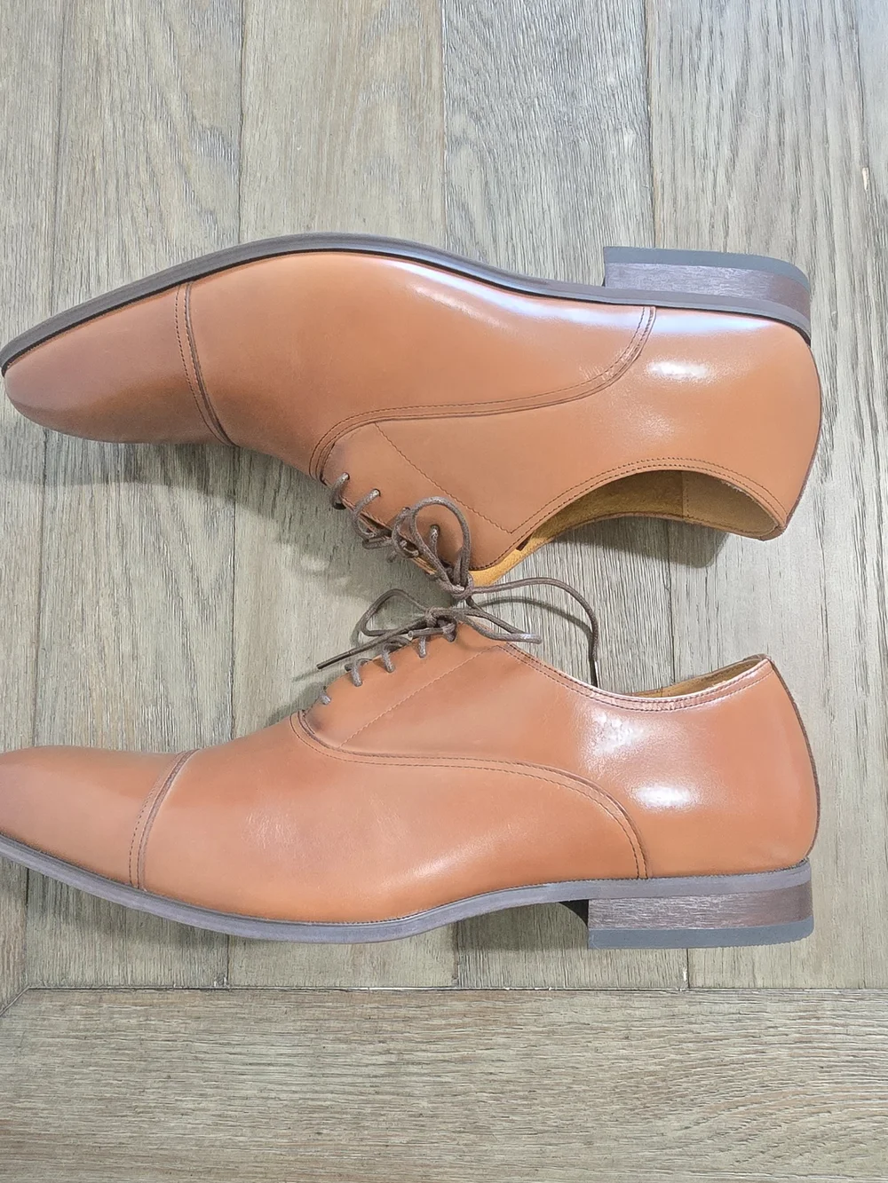 Florsheim Tan Leather Cap Toe Oxford Lace-Up Dress Shoes Men's Size 14D Career